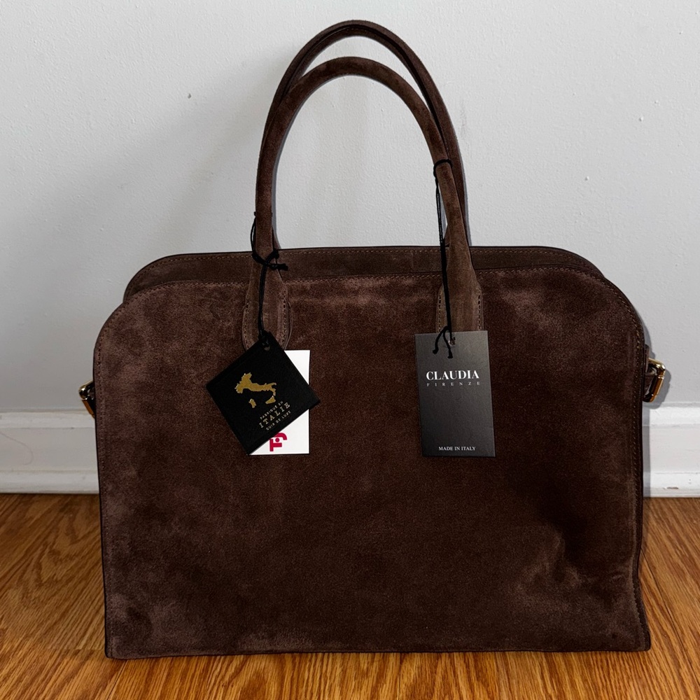 Claudia Firenze Brown Suede Purse NWT